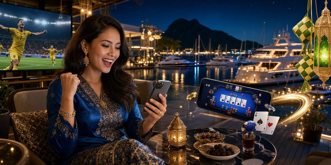 Permainan poker sempena Hari Raya di Langkawi menggambarkan suasana hiburan sukan tempatan